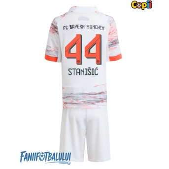 Bayern Munich Josip Stanisic #44 Echipament de Fotbal Replică 2025-26 Copii Deplasare (+ Șorturi)